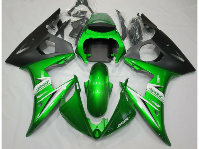 Gloss Green & White 2005 R6 Motorcycle Fairing Gloss Green & White 2005 R6 Motorcycle Fairing