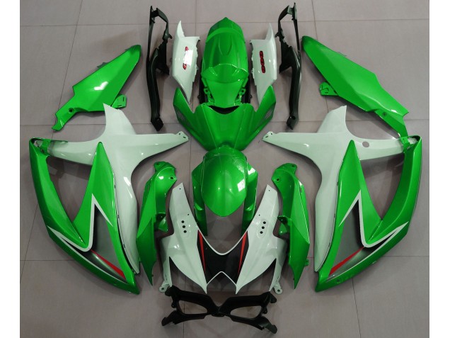 Gloss Green & White 2008-2010 GSXR 600-750 Motorcycle Fairing Gloss Green & White 2008-2010 GSXR 600-750 Motorcycle Fairing