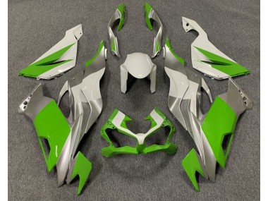 Gloss Green White and Silver 2019-2023 ZX6R Motorcycle Fairing