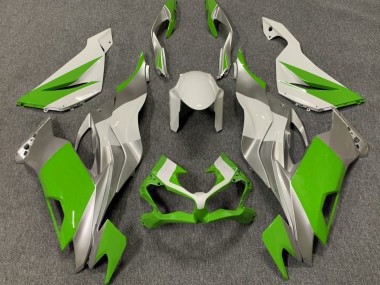Gloss Green White and Silver 2019-2023 ZX6R Motorcycle Fairing