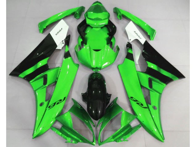 Gloss Green and Black 2006-2007 R6 Motorcycle Fairing Gloss Green and Black 2006-2007 R6 Motorcycle Fairing