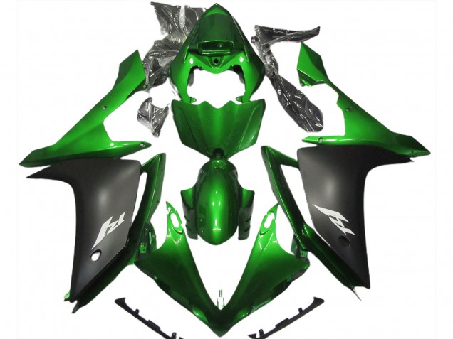 Gloss Green and Black 2007-2008 R1 Motorcycle Fairing Gloss Green and Black 2007-2008 R1 Motorcycle Fairing