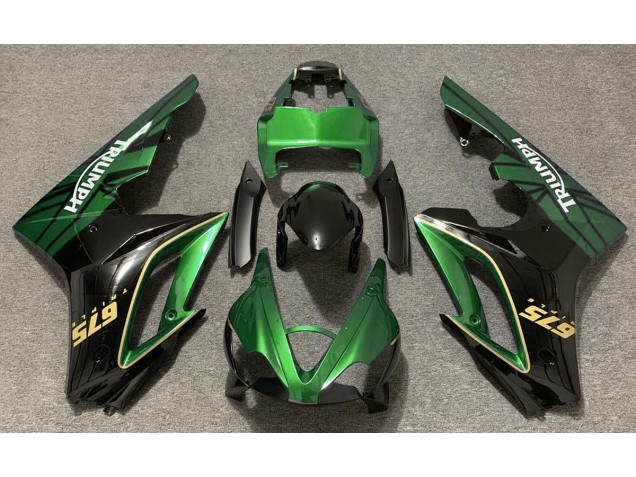 Gloss Green and Black 2009-2012 Daytona 675 Motorcycle Fairing