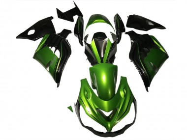 Gloss Green and Black 2012-2021 ZX14R Motorcycle Fairing