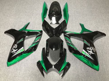 Gloss Green and Black Design 2006-2007 GSXR 600-750 Motorcycle Fairing