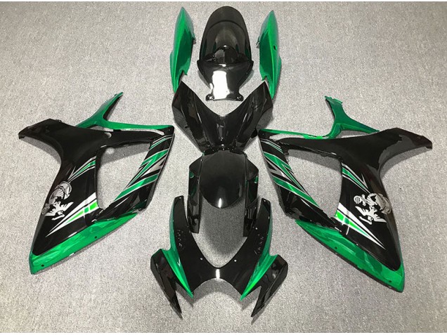 Gloss Green and Black Design 2006-2007 GSXR 600-750 Motorcycle Fairing Gloss Green and Black Design 2006-2007 GSXR 600-750 Motorcycle Fairing