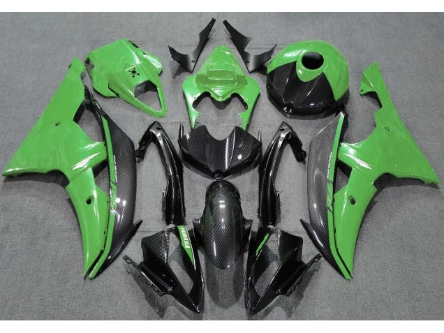 Gloss Green and Carbon 2008-2016 R6 Motorcycle Fairing Gloss Green and Carbon 2008-2016 R6 Motorcycle Fairing
