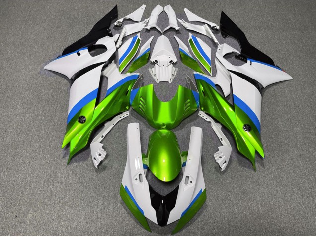 Gloss Green and Light Blue 2017-2021 R6 Motorcycle Fairing Gloss Green and Light Blue 2017-2021 R6 Motorcycle Fairing