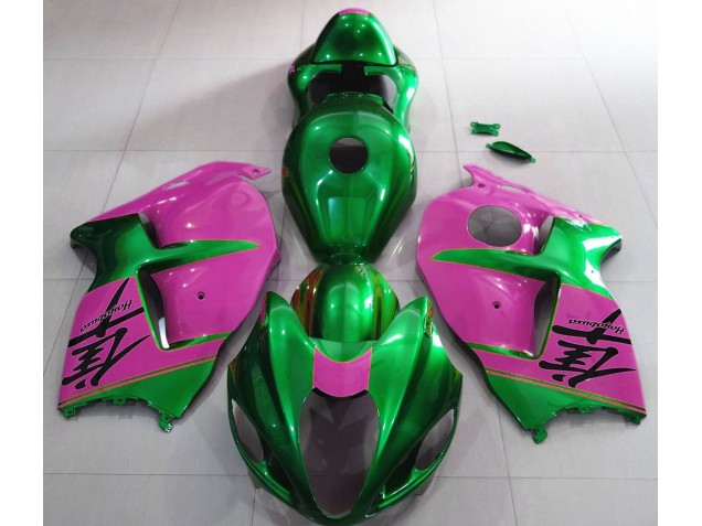 Gloss Green and Pink 1997-2007 GSXR 1300 Hayabusa Motorcycle Fairing Gloss Green and Pink 1997-2007 GSXR 1300 Hayabusa Motorcycle Fairing