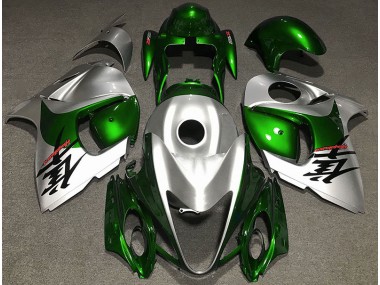 Gloss Green and Silver 2008-2020 GSXR 1300 Hayabusa Motorcycle Fairing