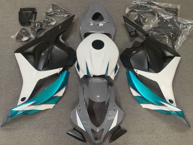 Gloss Grey White and Light Blue 2009-2012 CBR600RR Motorcycle Fairing