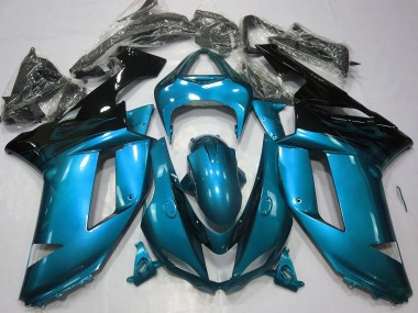 Gloss Light Blue & Black 2007-2008 ZX6R Motorcycle Fairing