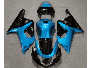 Gloss Light Blue and Black 2001-2003 GSXR 600-750 Motorcycle Fairing