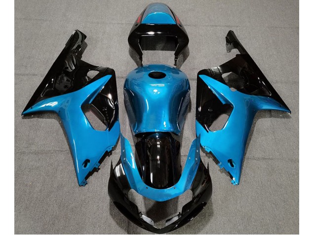 Gloss Light Blue and Black 2001-2003 GSXR 600-750 Motorcycle Fairing Gloss Light Blue and Black 2001-2003 GSXR 600-750 Motorcycle Fairing
