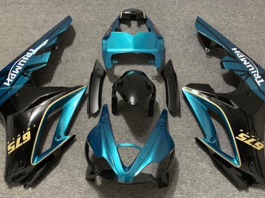 Gloss Light Blue and Black 2009-2012 Daytona 675 Motorcycle Fairing