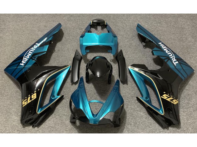 Gloss Light Blue and Black 2009-2012 Daytona 675 Motorcycle Fairing Gloss Light Blue and Black 2009-2012 Daytona 675 Motorcycle Fairing