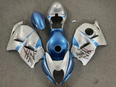 Gloss Light Blue and Silver 1997-2007 GSXR 1300 Hayabusa Motorcycle Fairing