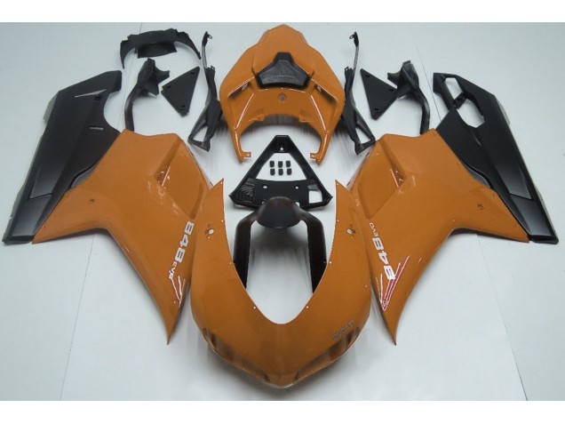 Gloss Orange & Black 2007-2014 Ducati 848 1098 1198 Motorcycle Fairing Gloss Orange & Black 2007-2014 Ducati 848 1098 1198 Motorcycle Fairing