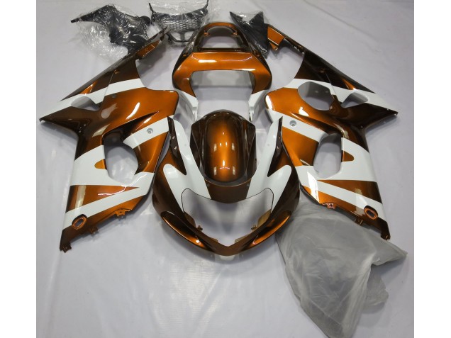Gloss Orange & White 2000-2002 GSXR 1000 Motorcycle Fairing Gloss Orange & White 2000-2002 GSXR 1000 Motorcycle Fairing