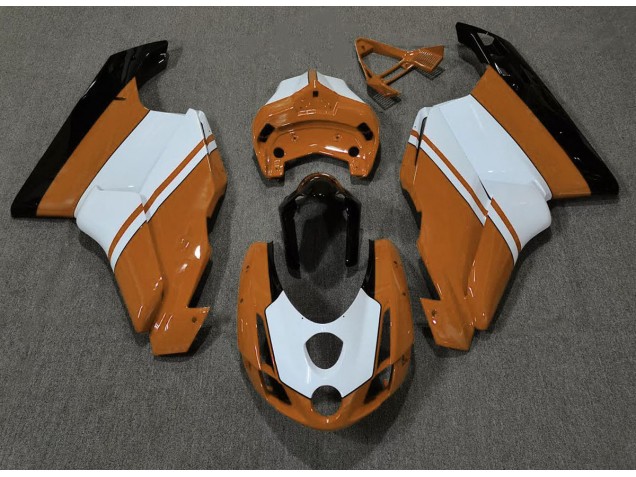 Gloss Orange & White 2003-2004 Ducati 749 999 Motorcycle Fairing Gloss Orange & White 2003-2004 Ducati 749 999 Motorcycle Fairing