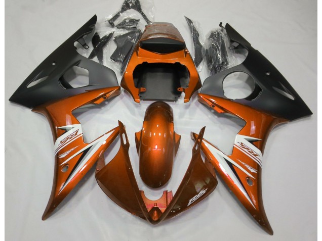 Gloss Orange & White 2003-2004 R6 Motorcycle Fairing Gloss Orange & White 2003-2004 R6 Motorcycle Fairing