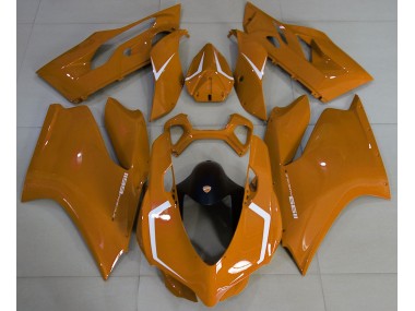 Gloss Orange & White 2011-2014 Ducati 1199 Motorcycle Fairing