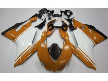 Gloss Orange White and Black 2011-2014 Ducati 1199 Motorcycle Fairing