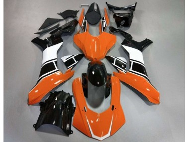 Gloss Orange White and Black 2015-2019 R1 Motorcycle Fairing