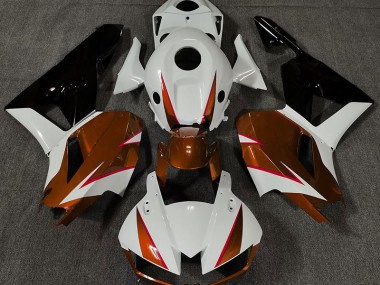 Gloss Orange White and Red 2013-2023 CBR600RR Motorcycle Fairing