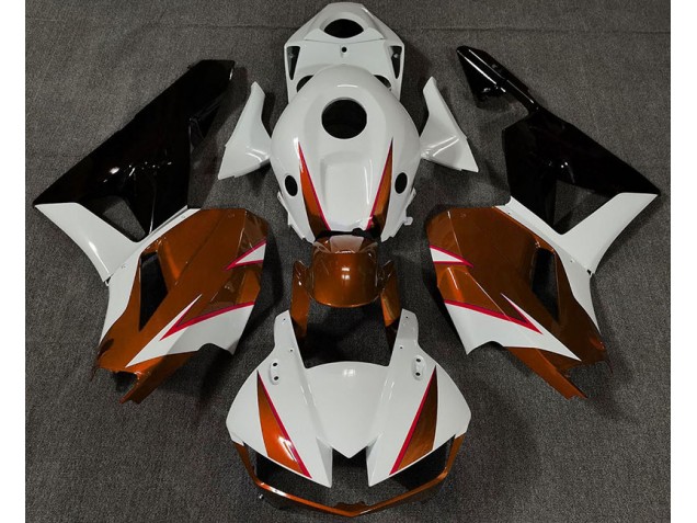Gloss Orange White and Red 2013-2023 CBR600RR Motorcycle Fairing Gloss Orange White and Red 2013-2023 CBR600RR Motorcycle Fairing