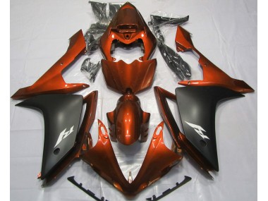 Gloss Orange and Black 2007-2008 R1 Motorcycle Fairing