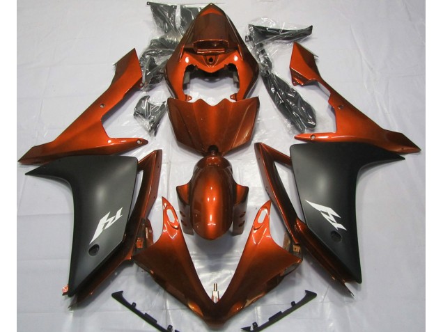 Gloss Orange and Black 2007-2008 R1 Motorcycle Fairing Gloss Orange and Black 2007-2008 R1 Motorcycle Fairing