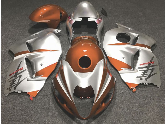 Gloss Orange and Silver 1997-2007 GSXR 1300 Hayabusa Motorcycle Fairing Gloss Orange and Silver 1997-2007 GSXR 1300 Hayabusa Motorcycle Fairing