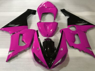 Gloss Pink & Black 2005-2006 ZX6R Motorcycle Fairing