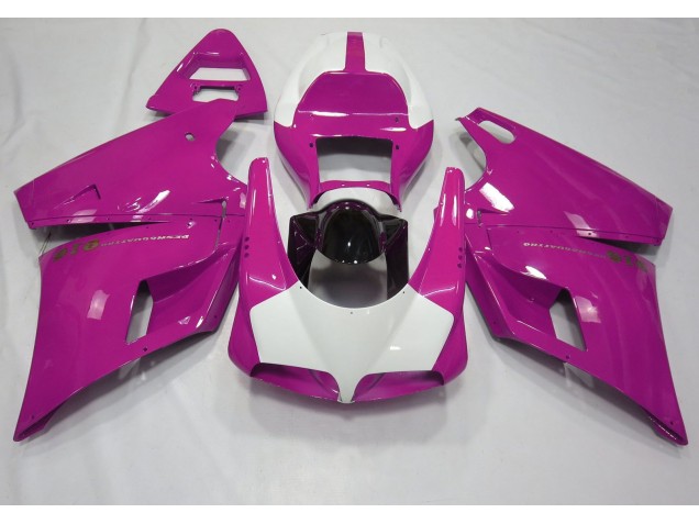 Gloss Pink & White 1993-2005 Ducati 996 748 916 998 Motorcycle Fairing Gloss Pink & White 1993-2005 Ducati 996 748 916 998 Motorcycle Fairing