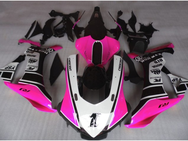 Gloss Pink & White 2015-2019 R1 Motorcycle Fairing