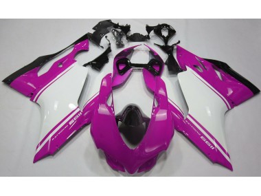 Gloss Pink White and Black 2011-2014 Ducati 1199 Motorcycle Fairing