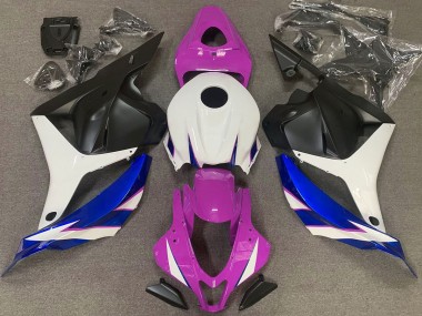 Gloss Pink White and Blue 2009-2012 CBR600RR Motorcycle Fairing