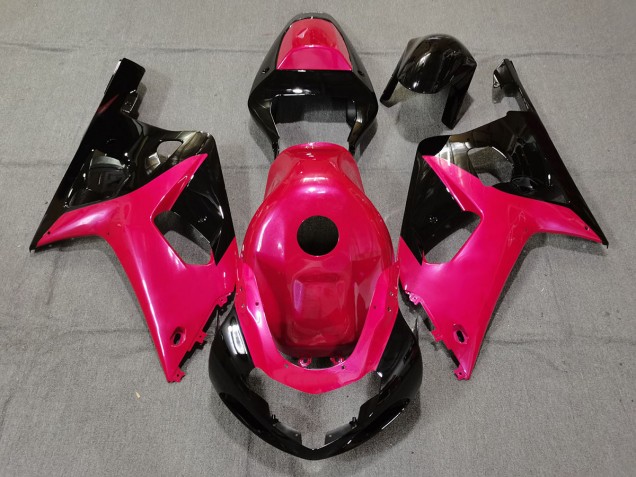 Gloss Pink and Black 2001-2003 GSXR 600-750 Motorcycle Fairing Gloss Pink and Black 2001-2003 GSXR 600-750 Motorcycle Fairing