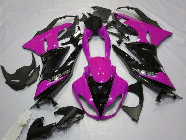 Gloss Pink and Black 2009-2012 ZX6R Motorcycle Fairing