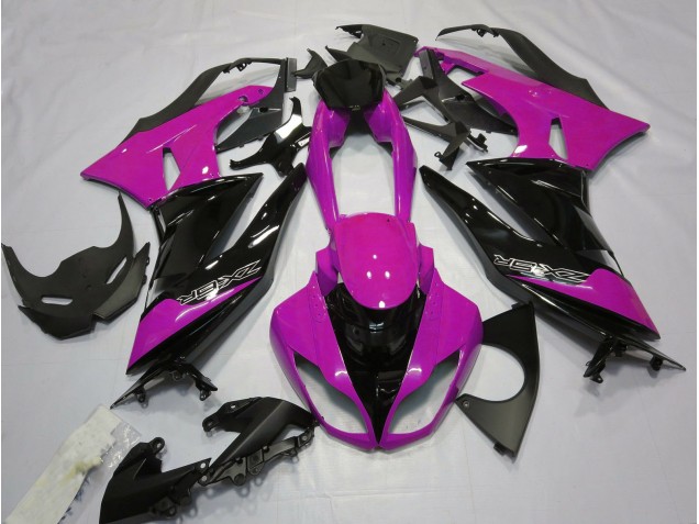 Gloss Pink and Black 2009-2012 ZX6R Motorcycle Fairing Gloss Pink and Black 2009-2012 ZX6R Motorcycle Fairing