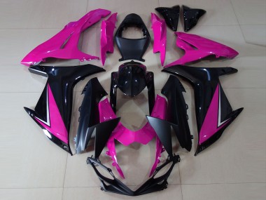 Gloss Pink and Black 2011-2024 GSXR 600-750 Motorcycle Fairing
