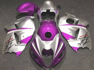 Gloss Pink and Silver 1997-2007 GSXR 1300 Hayabusa Motorcycle Fairing