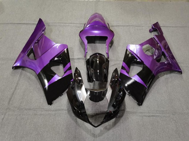 Gloss Purple & Black 2003-2004 GSXR 1000 Motorcycle Fairing Gloss Purple & Black 2003-2004 GSXR 1000 Motorcycle Fairing