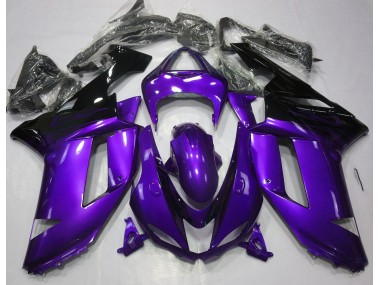 Gloss Purple & Black 2007-2008 ZX6R Motorcycle Fairing