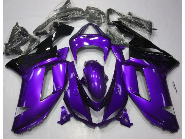 Gloss Purple & Black 2007-2008 ZX6R Motorcycle Fairing Gloss Purple & Black 2007-2008 ZX6R Motorcycle Fairing