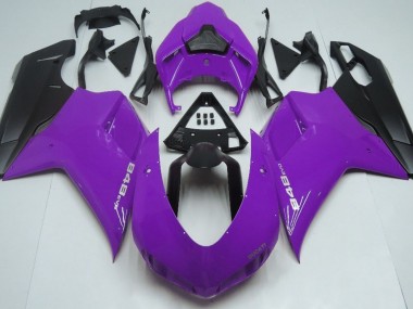 Gloss Purple & Black 2007-2014 Ducati 848 1098 1198 Motorcycle Fairing