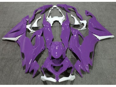 Gloss Purple & White 2019-2023 ZX6R Motorcycle Fairing