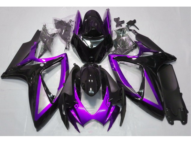 Gloss Purple and Black 2006-2007 GSXR 600-750 Motorcycle Fairing Gloss Purple and Black 2006-2007 GSXR 600-750 Motorcycle Fairing