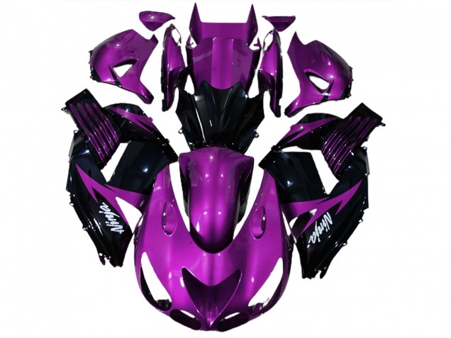 Gloss Purple and Black 2006-2011 ZX14R Motorcycle Fairing Gloss Purple and Black 2006-2011 ZX14R Motorcycle Fairing